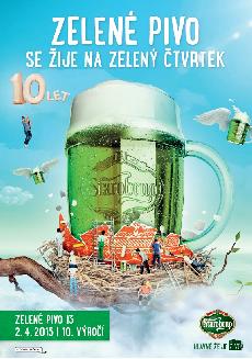 K Zelenému čtvrtku patří Zelené pivo a navíc letos slaví desáté narozeniny